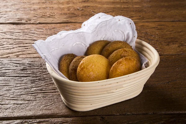 Cracker with corn flour called Broa caxambu in Brazil. — Stock Photo, Image