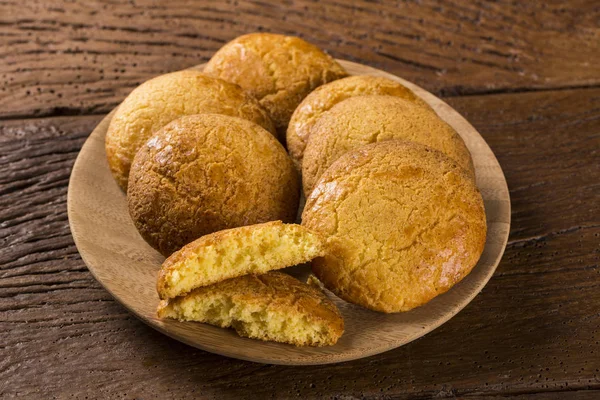 Bolacha com farinha de milho chamada Broa caxambu no Brasil . — Fotografia de Stock