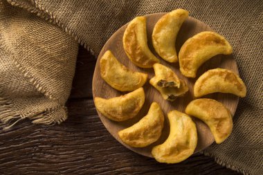 Angu Pastel / Corn Pastel / Brazilian food / tradicional food