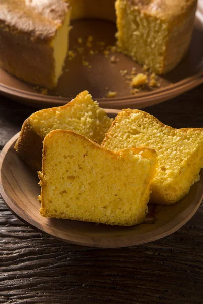 Pastel de maíz. Dulces brasileños tradicionales hechos de maíz . —  Fotos de Stock