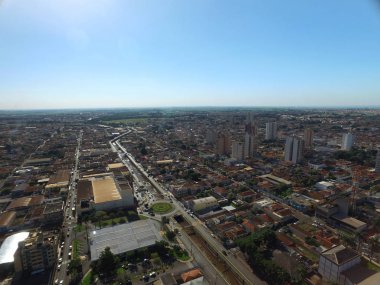 Sertaozinho City, Sao Paulo, Brezilya havadan görünümü