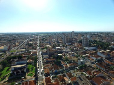 Sertaozinho City, Sao Paulo, Brezilya havadan görünümü