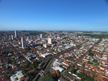 Sertaozinho City, Sao Paulo, Brezilya havadan görünümü