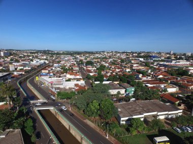 Sertaozinho City, Sao Paulo, Brezilya havadan görünümü