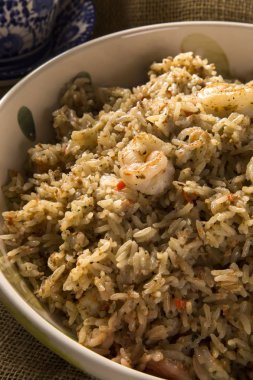 Brezilya - geleneksel Amazon d kuzeyden karidesli pilav