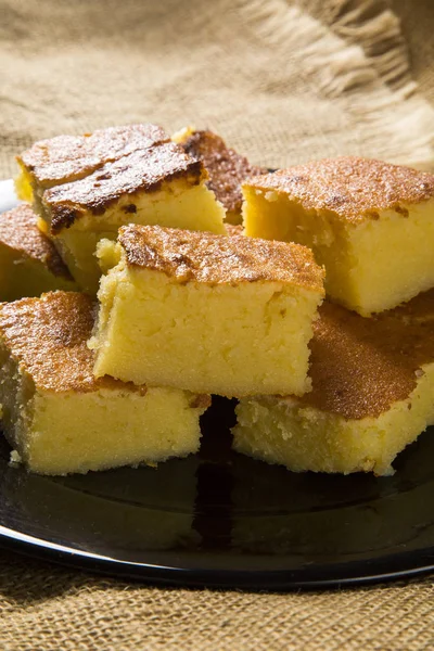 Pieces of cupuacu cake — Stock Photo, Image