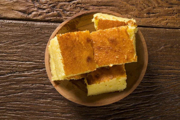 Bitar av cupuacu tårta — Stockfoto