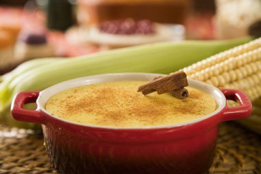 Typical Brazilian junina party sweets - canjica / curau