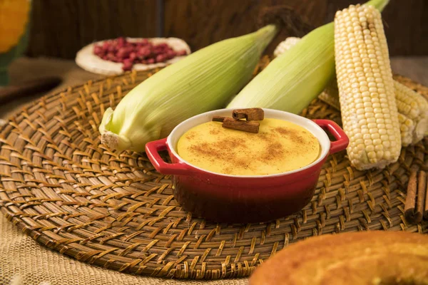 Typical Brazilian junina party sweets - canjica / curau