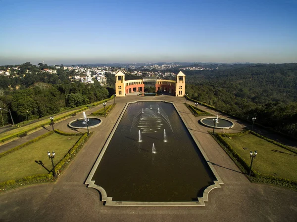 Tangua Park hava görünümünü. Curitiba, Parana/Brezilya. Temmuz, 2017.
