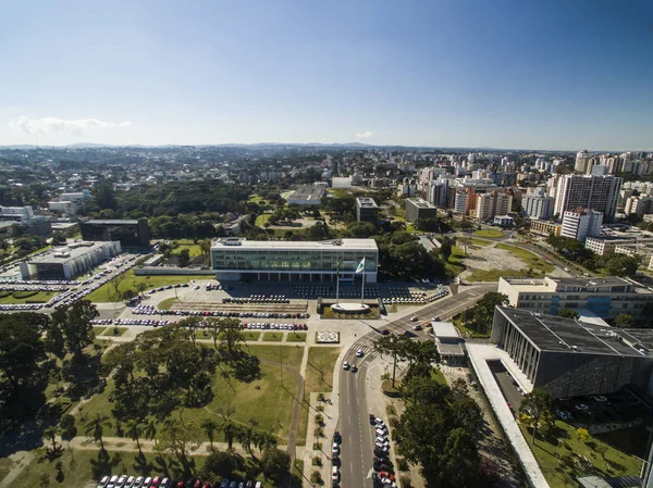 Flygfoto över Curitiba stadsbilden, Parana State, Brasilien. 2 juli, — Stockfoto