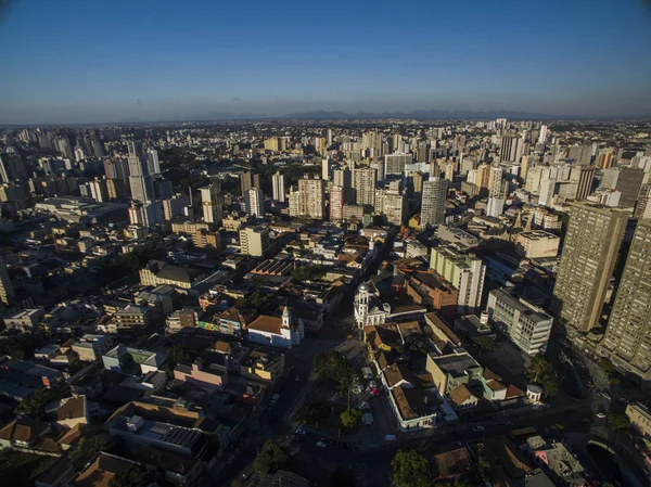 Curitiba cityscape, Parana devlet, Brezilya Hava görünümünü. Temmuz, 2017