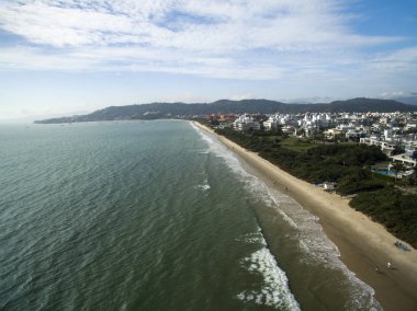 Florianopolis, Brezilya Jurere plaj havadan görünümü. Temmuz, 2017.