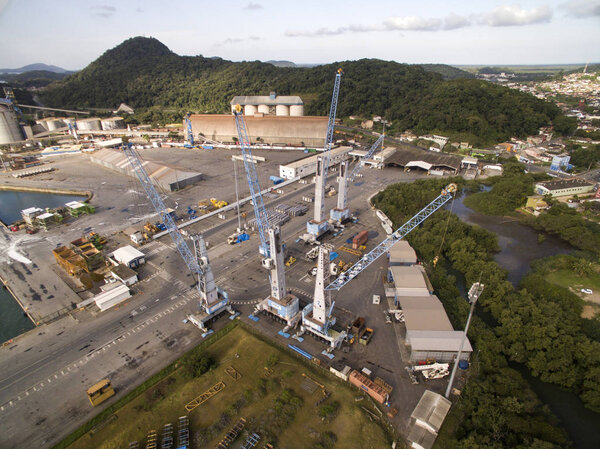 Port of Sao francisco do sul city. Santa Catarina. July, 2017