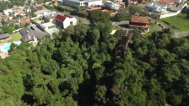 Curitiba, vue aérienne Parc Bosque do Alemao. Parana - Brésil. juillet, 2017 . — Video