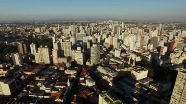 Aerial view Largo da Ordem in Curitiba Center. Curitiba/Parana. July, 2017. 