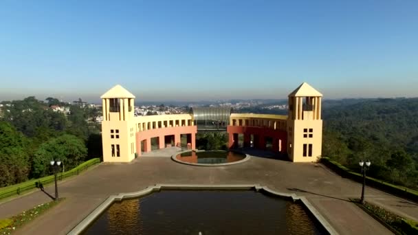 Vista aérea del Parque Tangua. CURITIBA, PARANA / BRASIL. julio, 2017 . — Vídeo de stock