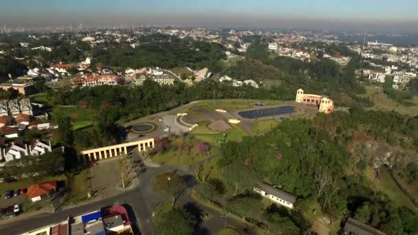 Flygfoto över Tangua Park. Curitiba, Parana/Brasilien. Juli 2017. — Stockvideo