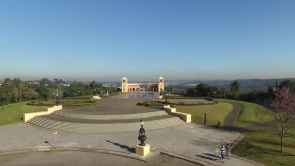 Flygfoto över Tangua Park. Curitiba, Parana/Brasilien. Juli 2017. — Stockvideo