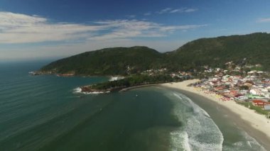 Hava Viewl Barra da Lagoa Beach Florianopolis, Brezilya için. Temmuz, 2017. 