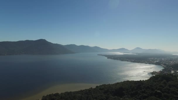 Vue Aérienne Barra da Lagoa Beach à Florianopolis, Brésil. juillet, 2017 . 