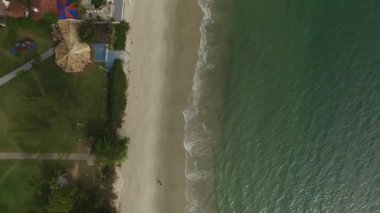 Havadan görünümü Cachoeiras Plajı, Florianopolis. Temmuz, 2017 