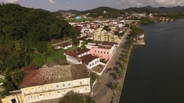Haven van Sao francisco sul stad. Santa Catarina. Juli, 2017 — Stockvideo