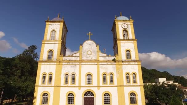 Flygfoto, Sao francisco do sul staden. Santa Catarina. Juli 2017 — Stockvideo