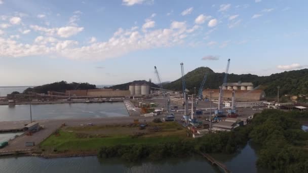 Porto da cidade de São Francisco do Sul. Santa Catarina. Julho, 2017 — Vídeo de Stock