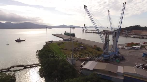 Porto di San Francisco do sul city. Santa Catarina. luglio, 2017 — Video Stock