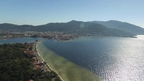 Dűnéitől Joaquina beach - Florianopolis - Santa Catarina-hurrikán - Brazília — Stock videók