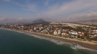 Havadan görünümü Ingleses beach, Florianopolis, Brezilya. Temmuz, 2017