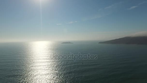 Vista aérea Playa Ingleses, Florianópolis, Brasil. julio, 2017 — Vídeo de stock
