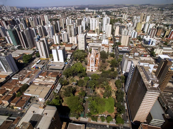 サンパウロ、ブラジルの空中ビュー リベイラン ・ プレト市 — ストック写真