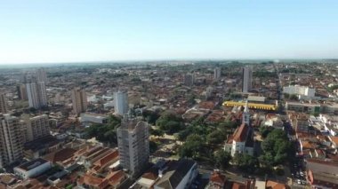 Sertozinho City, Sao Paulo, Brezilya havadan görünümü