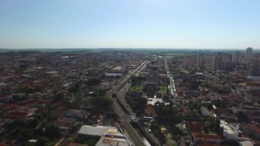 Sertozinho City, Sao Paulo, Brezilya havadan görünümü