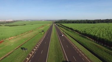 Hava şeker kamışı alan'de yapilan Alexandre Balbo Ribeirao Preto, Brezilya. 