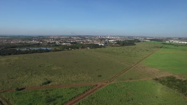 Vista aérea na cidade de Sertozinho, São Paulo, Brasil — Vídeo de Stock