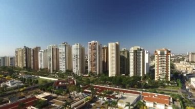 Sao Paulo, Brezilya için hava görünüm Ribeirao Preto şehir. Ağustos, 2017. Fiusa Caddesi