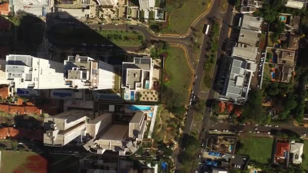 Vista aérea da cidade de Ribeirão Preto em São Paulo, Brasil. Agosto de 2017. Avenida Fiusa — Vídeo de Stock