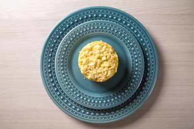 Mısır kuskus. Bir çanak içine Cuscuz