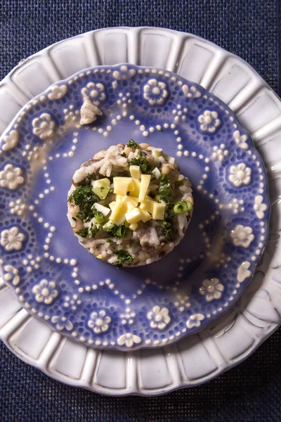 Brezilya gıda Baiao de 2, fasulye Pilav, et ve peynir ile .