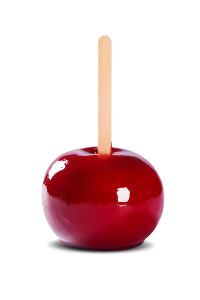 Toffee apple på vit bakgrund. Maca amor — Stockfoto