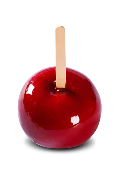 Toffee apple on white background. Maca do amor — Stock Photo, Image