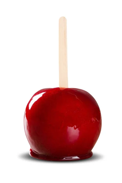 Toffee apple på vit bakgrund. Maca amor — Stockfoto