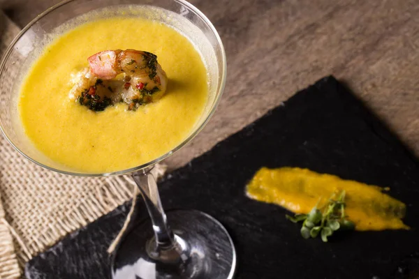 Kabak karides çorbası