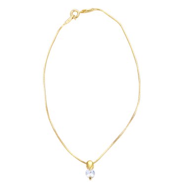 Altın Zincir kolye kolye beyaz zemin üzerine ile