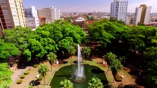 Εναέρια Άποψη Του Ριμπεϊράο Πρέτο Πόλη Στο Σάο Πάολο Βραζιλία — Αρχείο Βίντεο