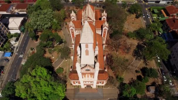 Aerial View Ribeirao Preto Staden Sao Paulo Brasilien — Stockvideo