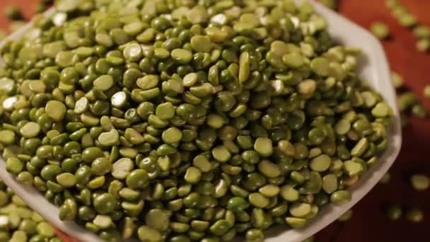 Heap of rotating Lentils. Selective focus — Stock Video